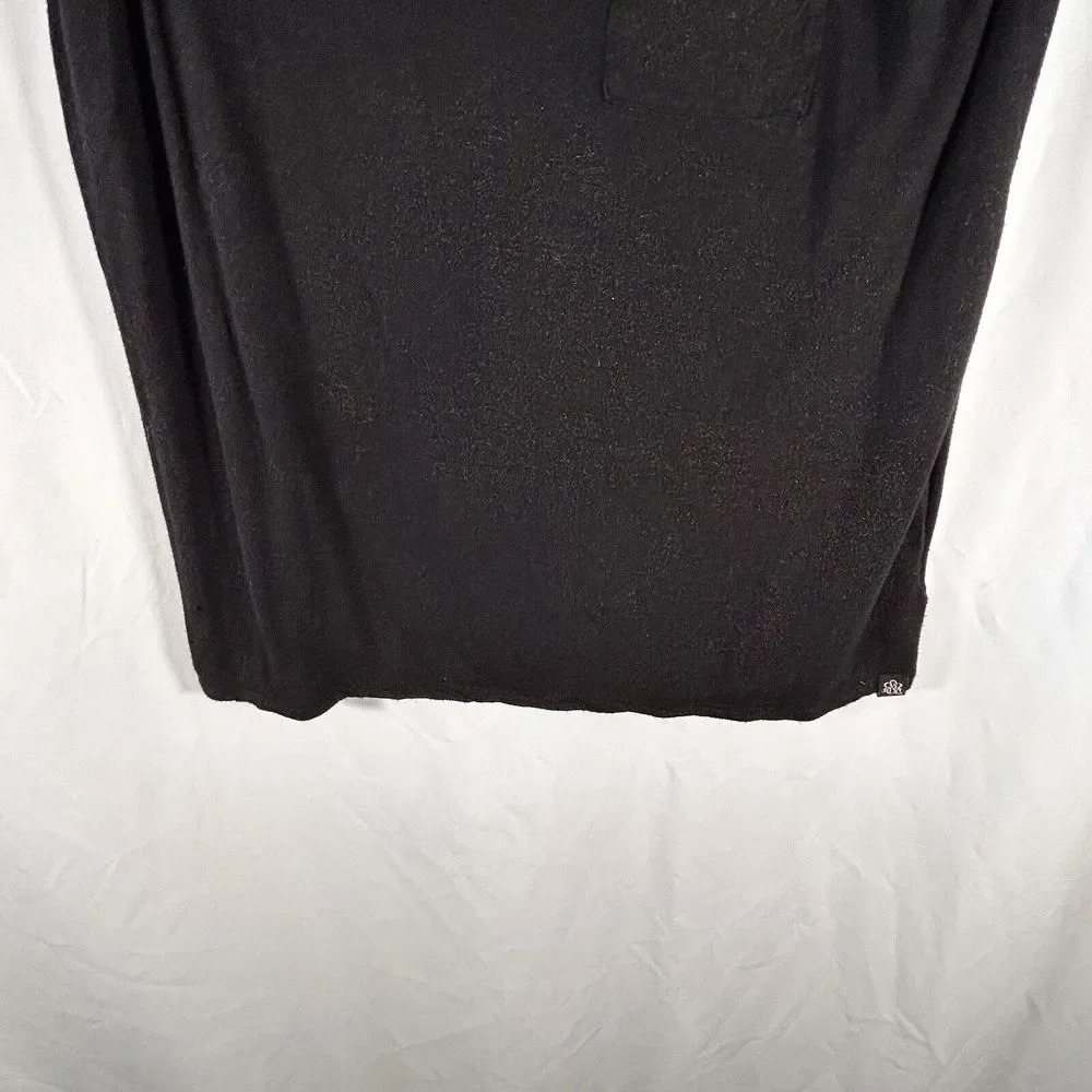 Rock & Republic Top Women's Large Black Vneck Short Sleeve Gold Speckle - Picture 3 of 10